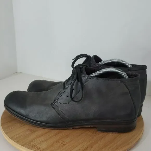 John Varvatos Black Leather Chukka Boots Men's Size 10.5